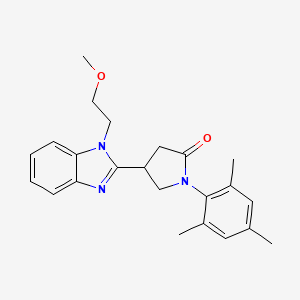 4-[1-(2-methoxyethyl)-1H-benzimidazol-2-yl]-1-(2,4,6-trimethylphenyl)pyrrolidin-2-one