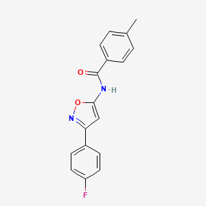 N-[3-(4-fluorophenyl)-1,2-oxazol-5-yl]-4-methylbenzamide