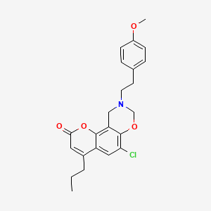 6-chloro-9-[2-(4-methoxyphenyl)ethyl]-4-propyl-9,10-dihydro-2H,8H-chromeno[8,7-e][1,3]oxazin-2-one