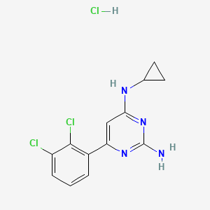 molecular formula C13H13Cl3N4 B1139322 TH588 hydrochloride CAS No. 1640282-30-9