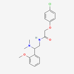 molecular formula C19H23ClN2O3 B11393220 2-(4-chlorophenoxy)-N-[2-(dimethylamino)-2-(2-methoxyphenyl)ethyl]acetamide 