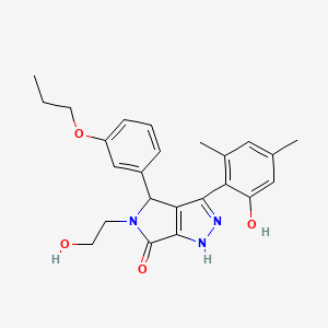 3-(2-hydroxy-4,6-dimethylphenyl)-5-(2-hydroxyethyl)-4-(3-propoxyphenyl)-4,5-dihydropyrrolo[3,4-c]pyrazol-6(1H)-one