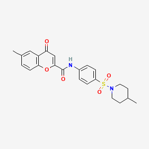 6-methyl-N-{4-[(4-methylpiperidin-1-yl)sulfonyl]phenyl}-4-oxo-4H-chromene-2-carboxamide