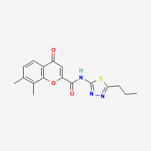 7,8-dimethyl-4-oxo-N-(5-propyl-1,3,4-thiadiazol-2-yl)-4H-chromene-2-carboxamide