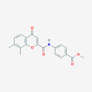 methyl 4-{[(7,8-dimethyl-4-oxo-4H-chromen-2-yl)carbonyl]amino}benzoate