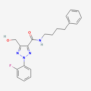 molecular formula C20H21FN4O2 B11393256 2-(2-fluorophenyl)-5-(hydroxymethyl)-N-(4-phenylbutyl)-2H-1,2,3-triazole-4-carboxamide 