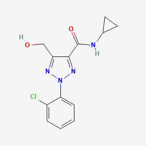 molecular formula C13H13ClN4O2 B11393283 2-(2-chlorophenyl)-N-cyclopropyl-5-(hydroxymethyl)-2H-1,2,3-triazole-4-carboxamide 