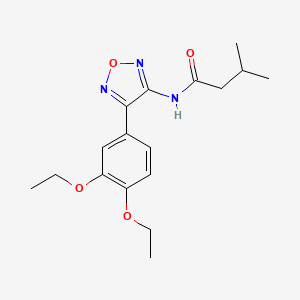 N-[4-(3,4-diethoxyphenyl)-1,2,5-oxadiazol-3-yl]-3-methylbutanamide