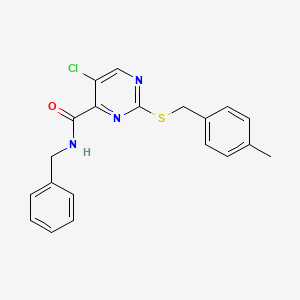 molecular formula C20H18ClN3OS B11393291 N-benzyl-5-chloro-2-[(4-methylbenzyl)sulfanyl]pyrimidine-4-carboxamide 