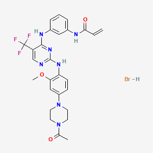 molecular formula C27H29BrF3N7O3 B1139330 罗西替尼氢溴酸盐 CAS No. 1446700-26-0
