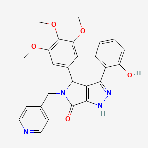 3-(2-hydroxyphenyl)-5-(pyridin-4-ylmethyl)-4-(3,4,5-trimethoxyphenyl)-4,5-dihydropyrrolo[3,4-c]pyrazol-6(1H)-one