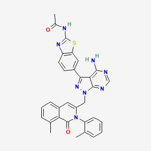 molecular formula C32H26N8O2S B1139335 PI3Kgamma inhibitor 1 CAS No. 1172118-03-4
