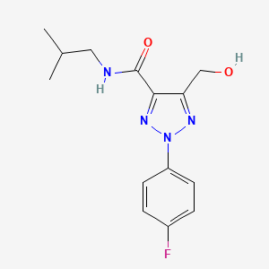 2-(4-fluorophenyl)-5-(hydroxymethyl)-N-(2-methylpropyl)-2H-1,2,3-triazole-4-carboxamide