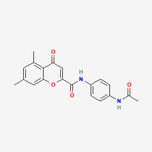 N-[4-(acetylamino)phenyl]-5,7-dimethyl-4-oxo-4H-chromene-2-carboxamide