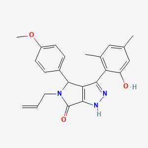 3-(2-hydroxy-4,6-dimethylphenyl)-4-(4-methoxyphenyl)-5-(prop-2-en-1-yl)-4,5-dihydropyrrolo[3,4-c]pyrazol-6(1H)-one