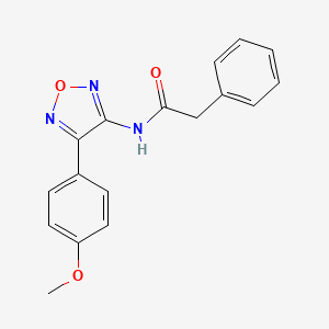 molecular formula C17H15N3O3 B11393369 N-[4-(4-methoxyphenyl)-1,2,5-oxadiazol-3-yl]-2-phenylacetamide 