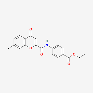 ethyl 4-{[(7-methyl-4-oxo-4H-chromen-2-yl)carbonyl]amino}benzoate