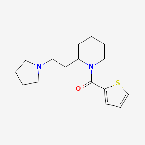 molecular formula C16H24N2OS B11393387 2-(2-Pyrrolidinylethyl)piperidyl 2-thienyl ketone 