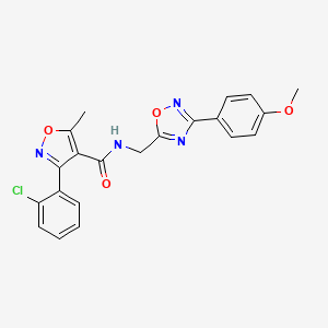 3-(2-chlorophenyl)-N-{[3-(4-methoxyphenyl)-1,2,4-oxadiazol-5-yl]methyl}-5-methyl-1,2-oxazole-4-carboxamide