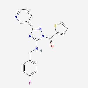 {5-[(4-fluorobenzyl)amino]-3-(pyridin-3-yl)-1H-1,2,4-triazol-1-yl}(thiophen-2-yl)methanone