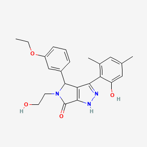 4-(3-ethoxyphenyl)-3-(2-hydroxy-4,6-dimethylphenyl)-5-(2-hydroxyethyl)-4,5-dihydropyrrolo[3,4-c]pyrazol-6(1H)-one