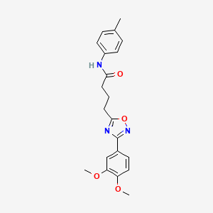 4-[3-(3,4-dimethoxyphenyl)-1,2,4-oxadiazol-5-yl]-N-(4-methylphenyl)butanamide