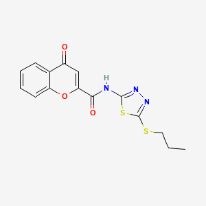 4-oxo-N-[5-(propylsulfanyl)-1,3,4-thiadiazol-2-yl]-4H-chromene-2-carboxamide