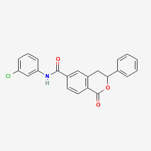 molecular formula C22H16ClNO3 B11393444 N-(3-chlorophenyl)-1-oxo-3-phenyl-3,4-dihydro-1H-isochromene-6-carboxamide 