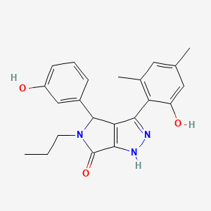 3-(2-hydroxy-4,6-dimethylphenyl)-4-(3-hydroxyphenyl)-5-propyl-4,5-dihydropyrrolo[3,4-c]pyrazol-6(1H)-one