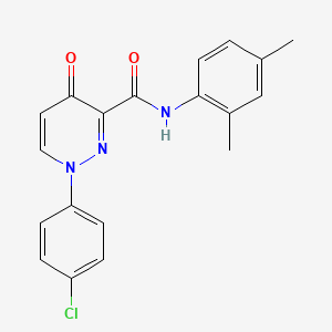 molecular formula C19H16ClN3O2 B11393490 1-(4-chlorophenyl)-N-(2,4-dimethylphenyl)-4-oxo-1,4-dihydropyridazine-3-carboxamide 