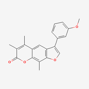 molecular formula C21H18O4 B11393502 3-(3-methoxyphenyl)-5,6,9-trimethyl-7H-furo[3,2-g]chromen-7-one 