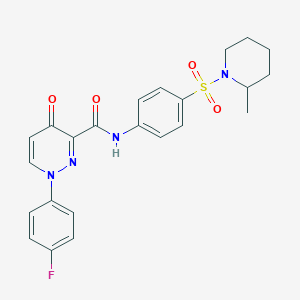 1-(4-fluorophenyl)-N-{4-[(2-methylpiperidin-1-yl)sulfonyl]phenyl}-4-oxo-1,4-dihydropyridazine-3-carboxamide