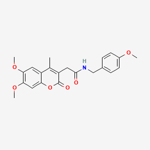 2-(6,7-dimethoxy-4-methyl-2-oxo-2H-chromen-3-yl)-N-(4-methoxybenzyl)acetamide