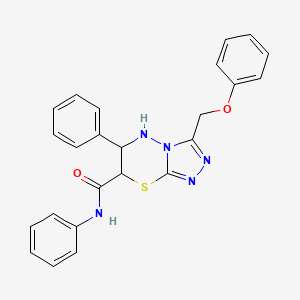 3-(phenoxymethyl)-N,6-diphenyl-6,7-dihydro-5H-[1,2,4]triazolo[3,4-b][1,3,4]thiadiazine-7-carboxamide