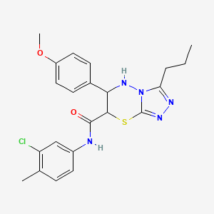 N-(3-chloro-4-methylphenyl)-6-(4-methoxyphenyl)-3-propyl-6,7-dihydro-5H-[1,2,4]triazolo[3,4-b][1,3,4]thiadiazine-7-carboxamide