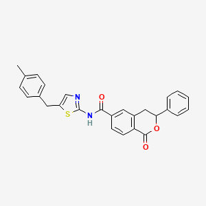 N-[5-(4-methylbenzyl)-1,3-thiazol-2-yl]-1-oxo-3-phenyl-3,4-dihydro-1H-isochromene-6-carboxamide