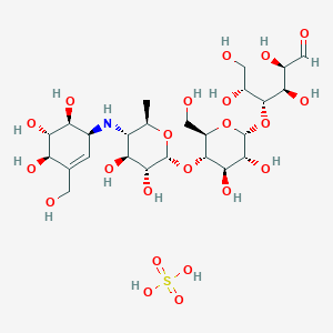 molecular formula C25H45NO22S B1139352 Acarbose sulfate CAS No. 1221158-13-9