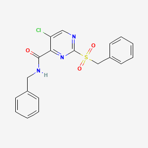 N-benzyl-2-benzylsulfonyl-5-chloropyrimidine-4-carboxamide