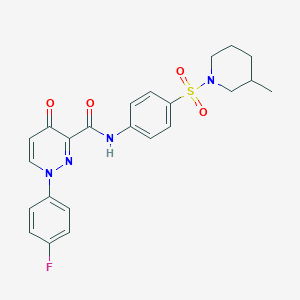 1-(4-fluorophenyl)-N-{4-[(3-methylpiperidin-1-yl)sulfonyl]phenyl}-4-oxo-1,4-dihydropyridazine-3-carboxamide