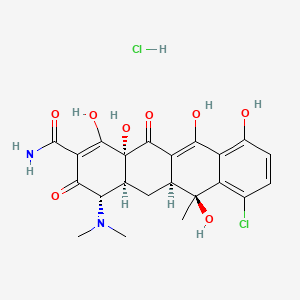 molecular formula C22H23ClN2O8 HCl B1139355 Chlortetracycline hydrochloride CAS No. 64-72-2