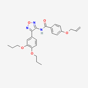 molecular formula C24H27N3O5 B11393576 N-[4-(3,4-dipropoxyphenyl)-1,2,5-oxadiazol-3-yl]-4-(prop-2-en-1-yloxy)benzamide 