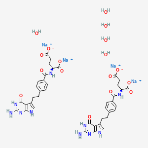 molecular formula C20H23N5NaO7+ B1139358 Pemetrexed disodium hemipentahydrate CAS No. 357166-30-4