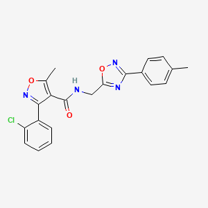 3-(2-chlorophenyl)-5-methyl-N-{[3-(4-methylphenyl)-1,2,4-oxadiazol-5-yl]methyl}-1,2-oxazole-4-carboxamide