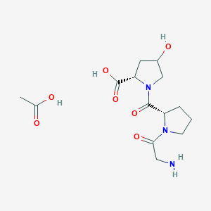 molecular formula C14H23N3O7 B1139360 Gly-pro-hydroxy-pro acetate salt CAS No. 103192-50-3