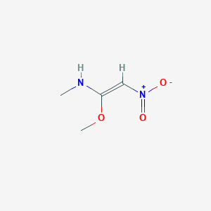 molecular formula C4H8N2O3 B1139361 1-Methoxy-1-methylamino-2-nitroethylene CAS No. 110763-36-5