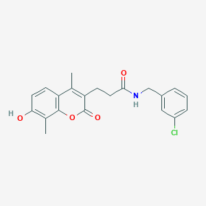 N-(3-chlorobenzyl)-3-(7-hydroxy-4,8-dimethyl-2-oxo-2H-chromen-3-yl)propanamide