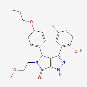 3-(2-hydroxy-5-methylphenyl)-5-(2-methoxyethyl)-4-(4-propoxyphenyl)-4,5-dihydropyrrolo[3,4-c]pyrazol-6(1H)-one