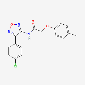 molecular formula C17H14ClN3O3 B11393631 N-[4-(4-chlorophenyl)-1,2,5-oxadiazol-3-yl]-2-(4-methylphenoxy)acetamide 