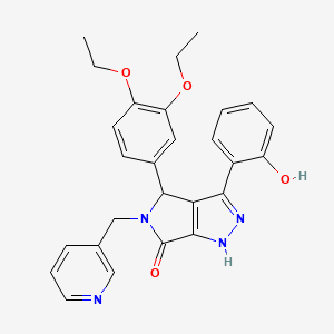 4-(3,4-diethoxyphenyl)-3-(2-hydroxyphenyl)-5-(pyridin-3-ylmethyl)-4,5-dihydropyrrolo[3,4-c]pyrazol-6(1H)-one