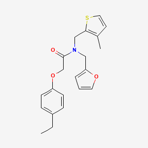 molecular formula C21H23NO3S B11393664 2-(4-ethylphenoxy)-N-(furan-2-ylmethyl)-N-[(3-methylthiophen-2-yl)methyl]acetamide 